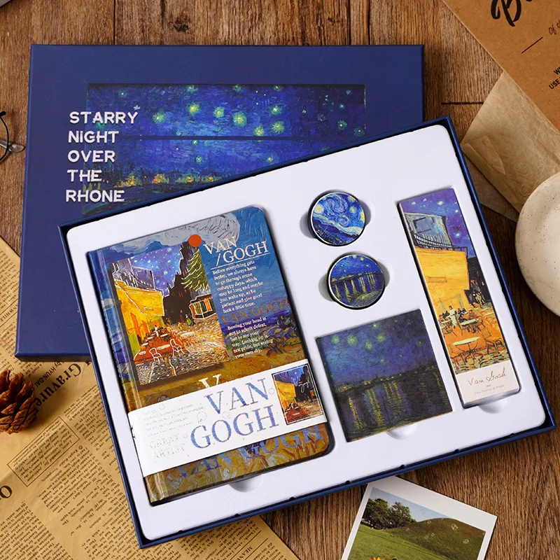 Paul Cezanne New Arrival DIY Stationery Set Van Gogh Note Book Scrapbook Kit for Girl Kids