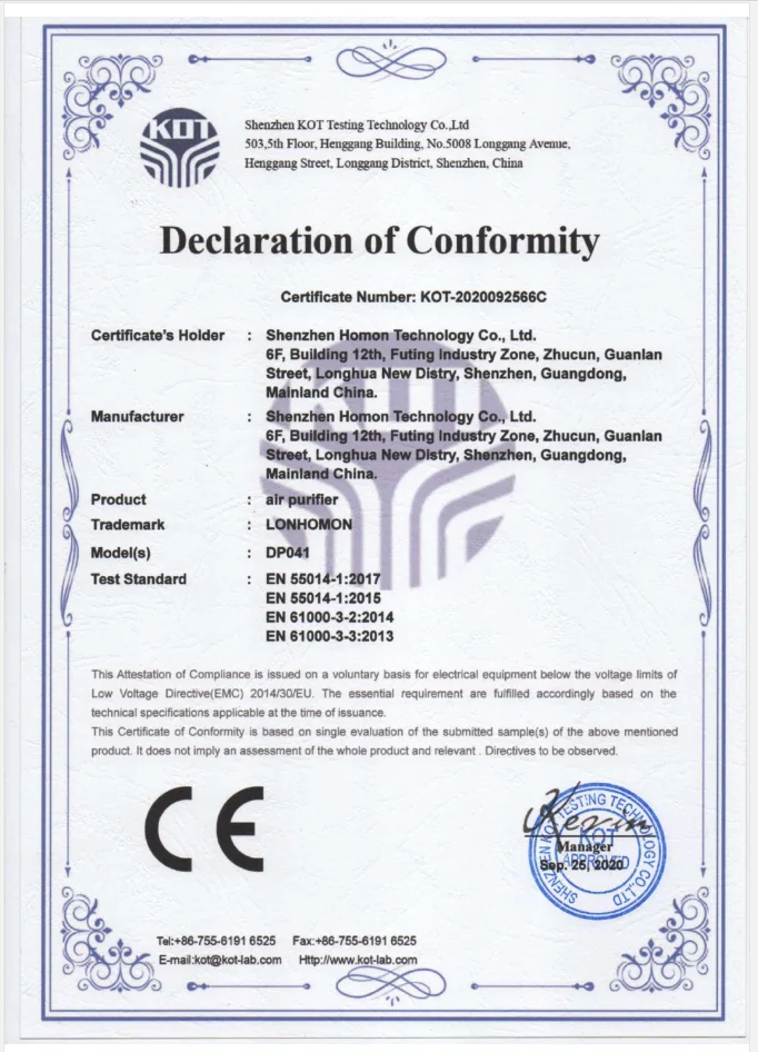 
Room Air Purifier with True Hepa Filter Air Cleaner Temperature and Humidity Display China for Home CAR USB Portable Outdoor Rv 