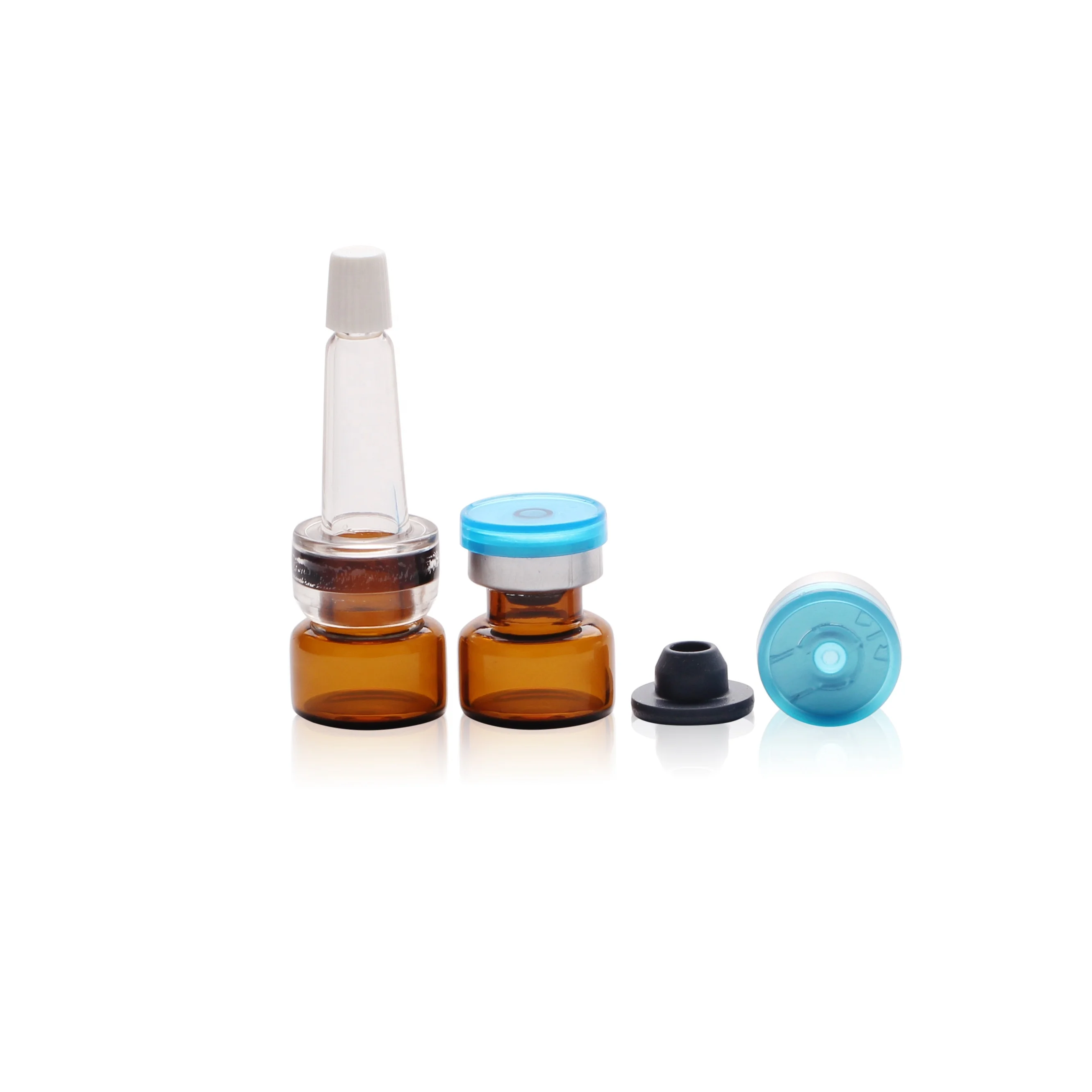 TP-2-110 1,5 мл мини стеклянный флакон-капельница с ПВХ рупорной головкой кепки алюминиево-пластиковые с флип-крышкой для использования в медицине и эфирное масло