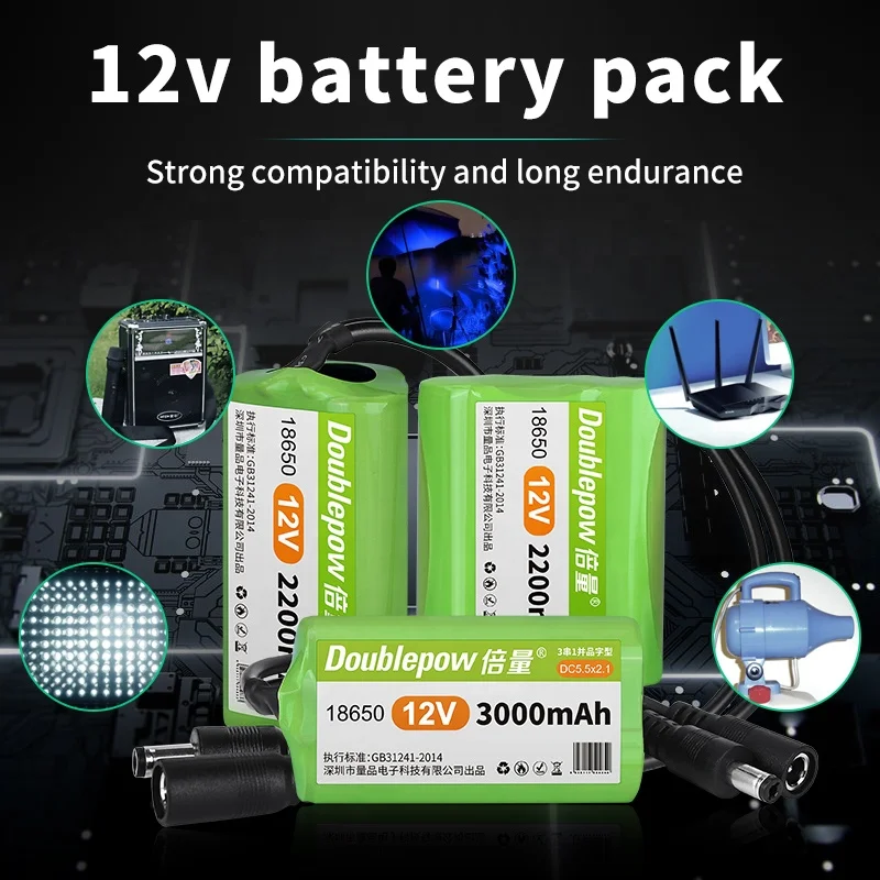 Wholesale Deep Cycle lifepo4 Rechargeable Lithium Lion Cell 12V 18650 Li Ion Battery Pack with BMS