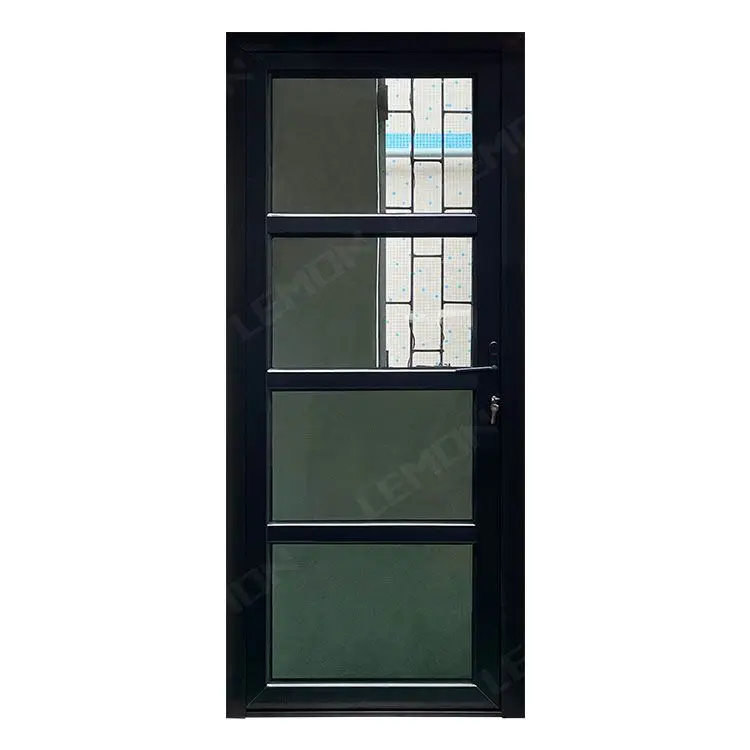 Heavy Duty Restaurant Aluminum Frame Exterior Glass Commercial Front Entry Door Double Swing