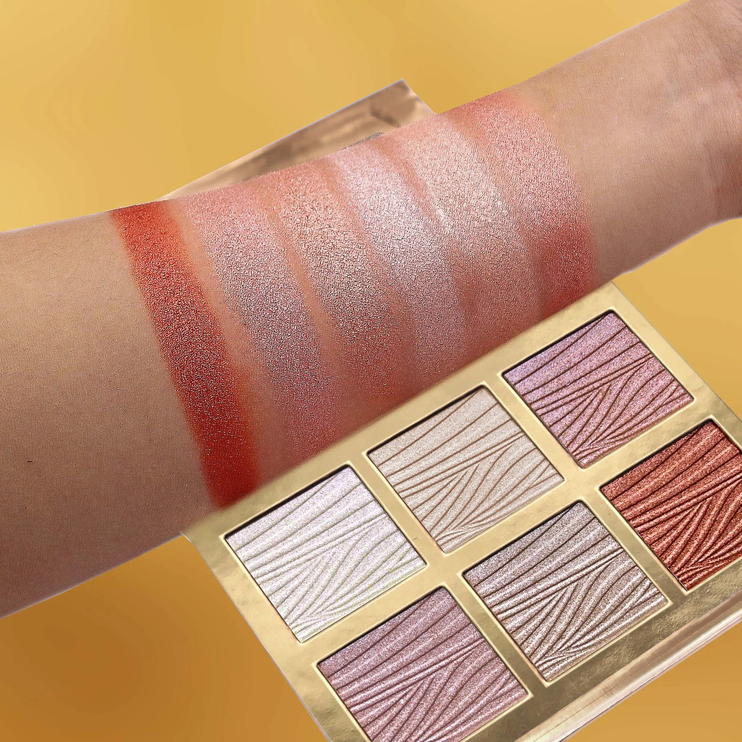 Wholesale highlight NO LOGO Nude Smokey Makeup highlight Palle 6 Color highlight