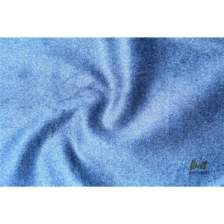 New stylish two side brushed polyester soft recycle woolen fabric