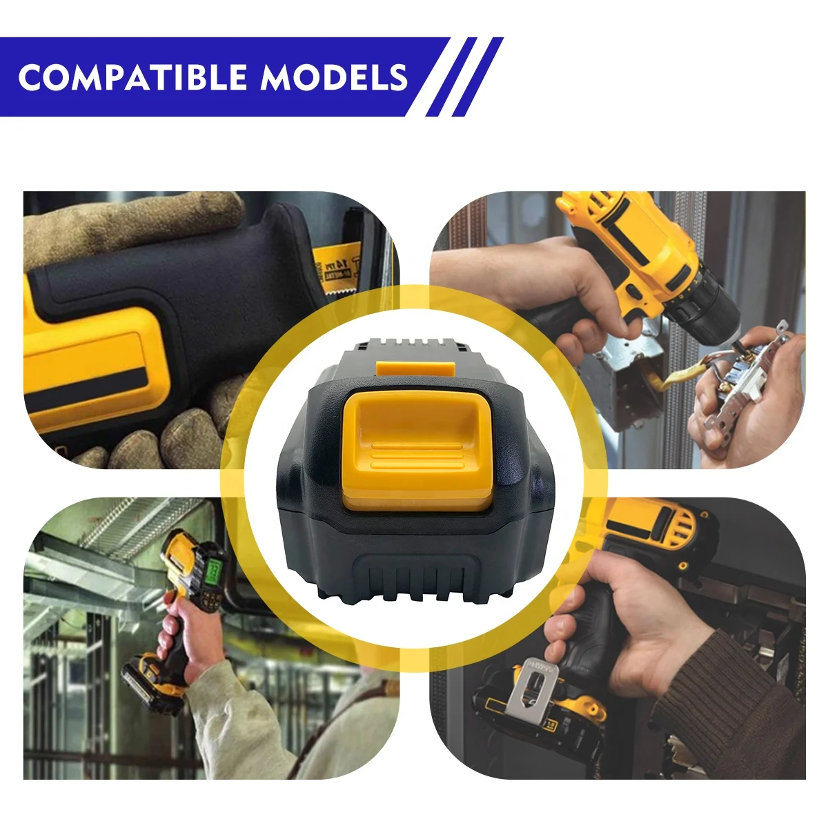 DCB200 6.0Ah Replace for DEWALT 20V MAX Battery DCB205 DCB206 Compatible with Dewalt 20v Battery and Dewalt 20V Max XR Tools