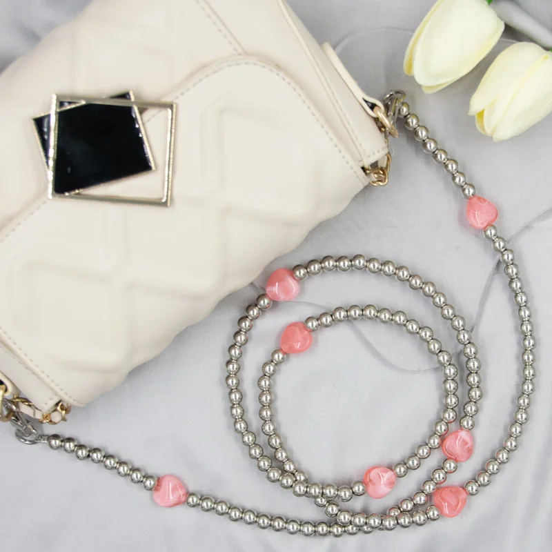 High Quality Metal Beads Handbag Chains  Bags Accessories Purse Shoulder Handbag Chain Strap