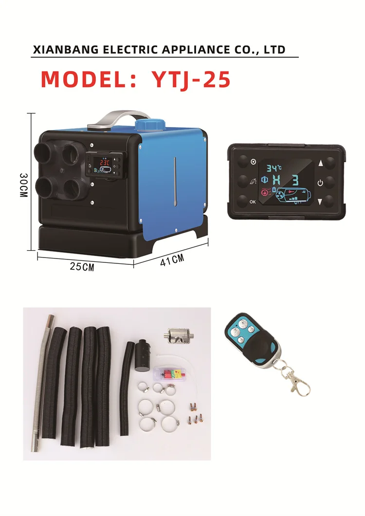 for cars, saloon cars, trucks, boats, tents, caravans and railway vehicles LCD display 24V 12v 5KW diesel fuel parking heater