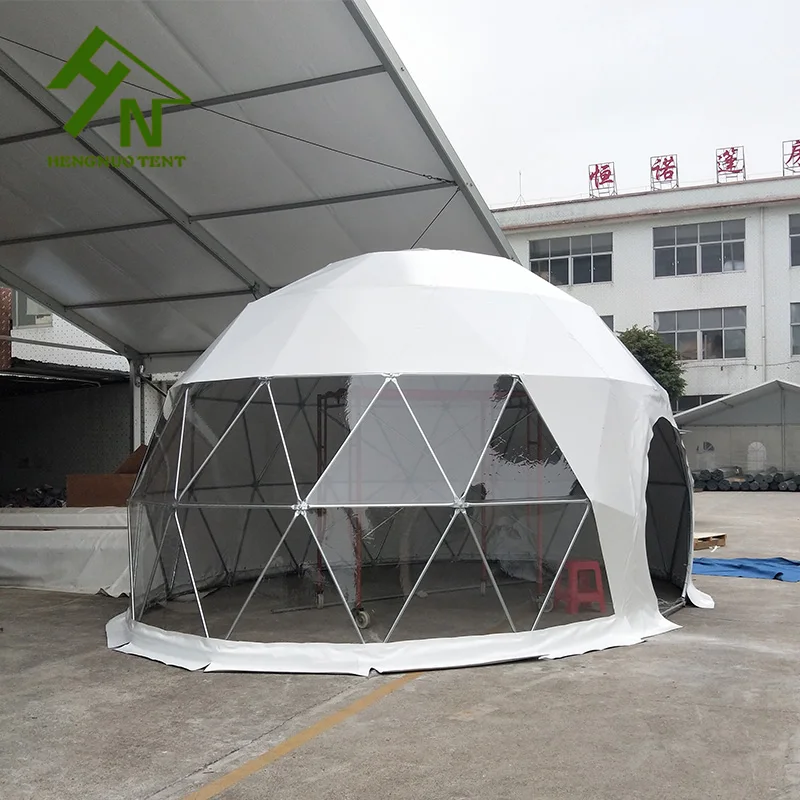 Hot Sale 7m Transparent Half Oval Geodesic Dome Canopy Tent with Round door