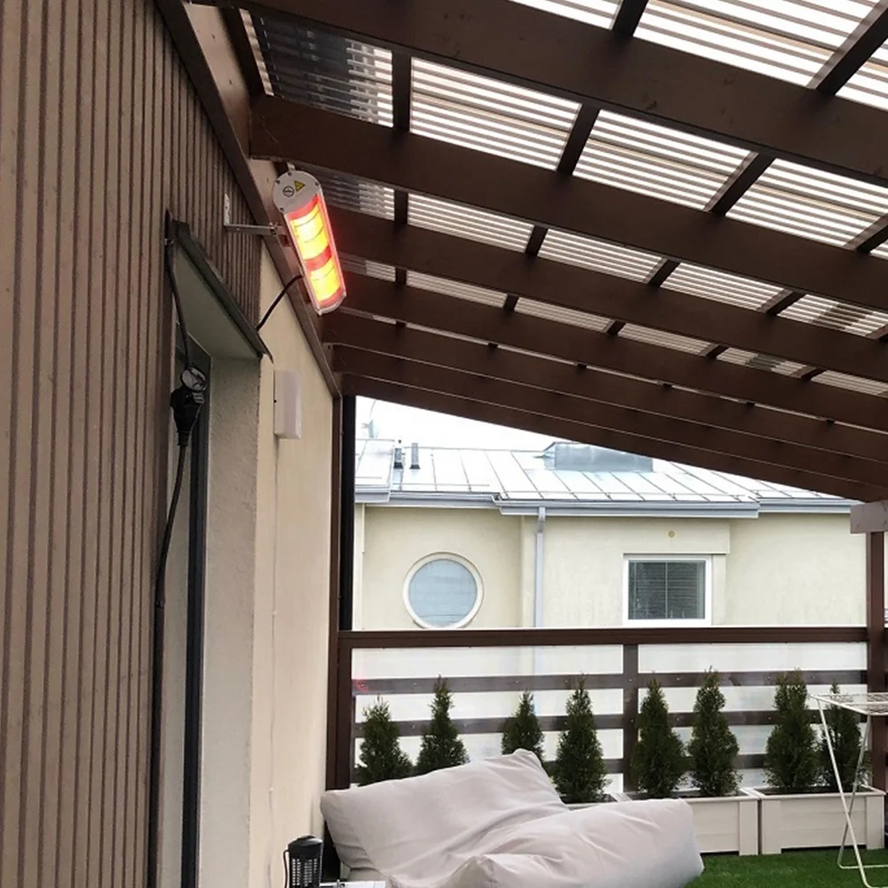 High power wall or ceiling mounted electric infrared heater