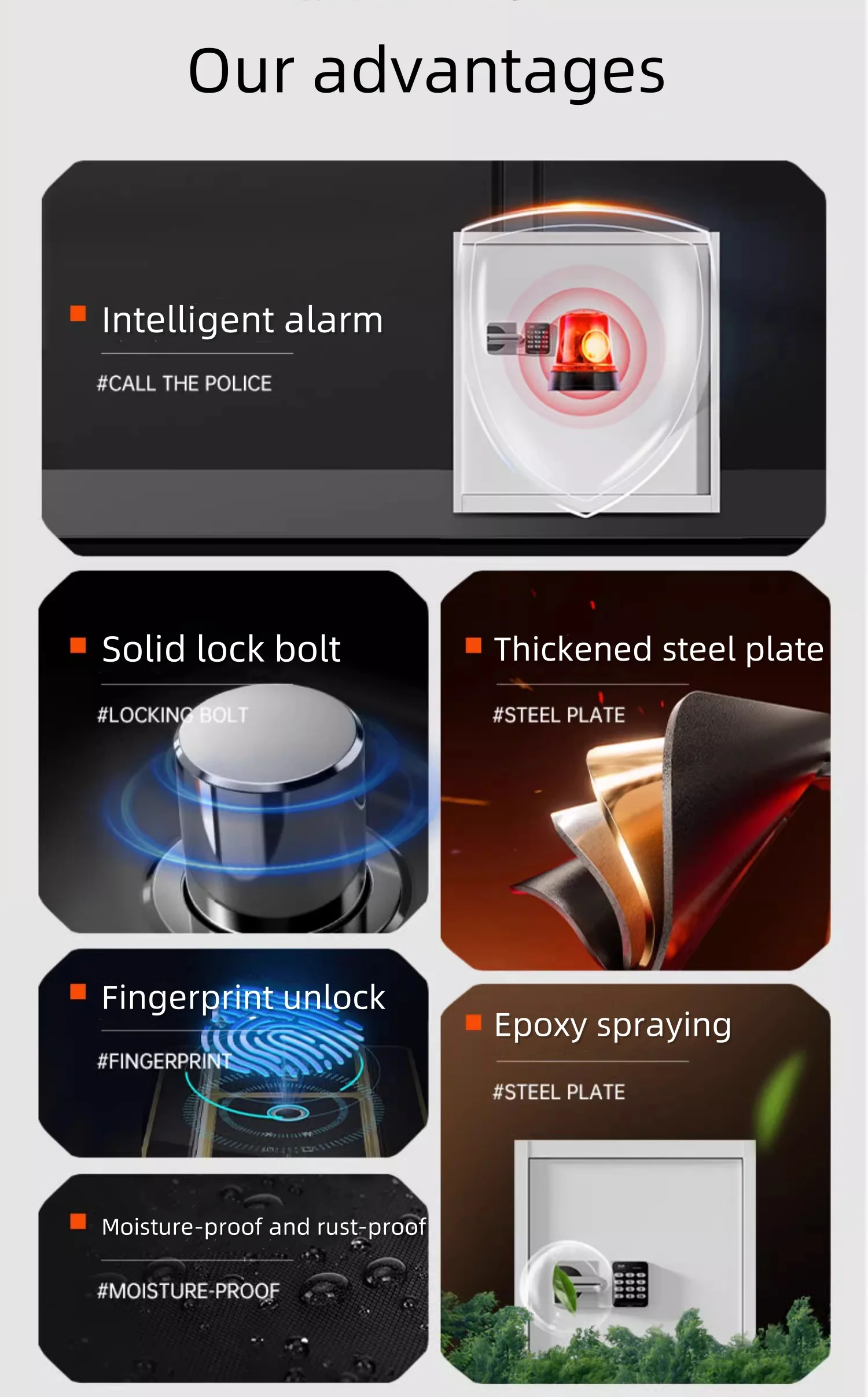 Small Smart Safe Box Cash Jewelry Security Safe Storage Filing Cabinet Digit Safe Box