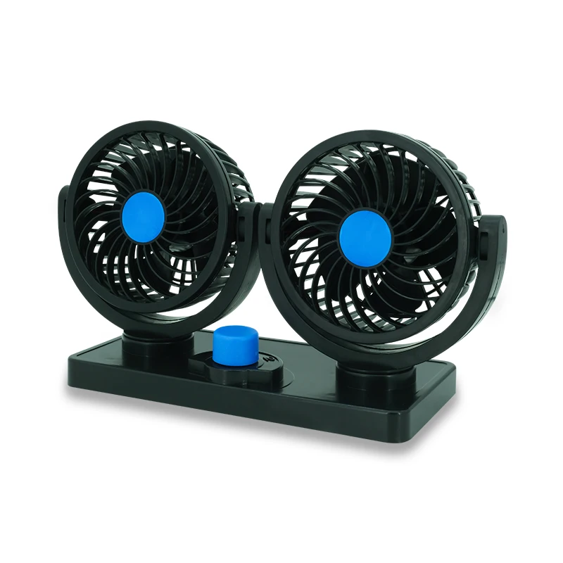 Car double head fan 12V large truck refrigeration car usb powerful cooling van air conditioning small fan
