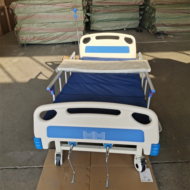 High quality Factory wholesale manual two function nursing bed 2 crank medical hospital patient bed