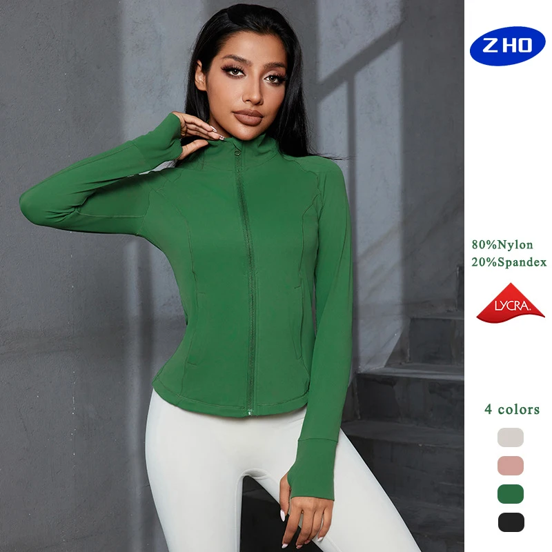 Women Workout Wholesale Tube Top Zip Up Sleeve Sports Jacket Black Tank Tops Plain Crop Tops