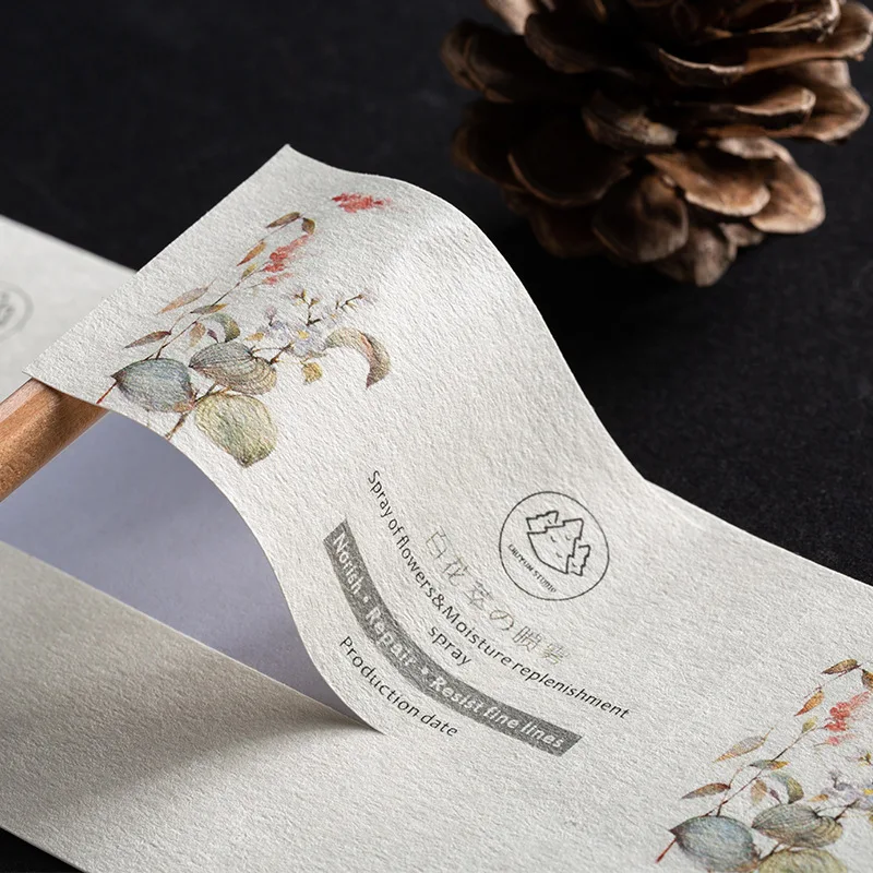 Custom Logo Printed Textured Paper Adhesive Sticker
