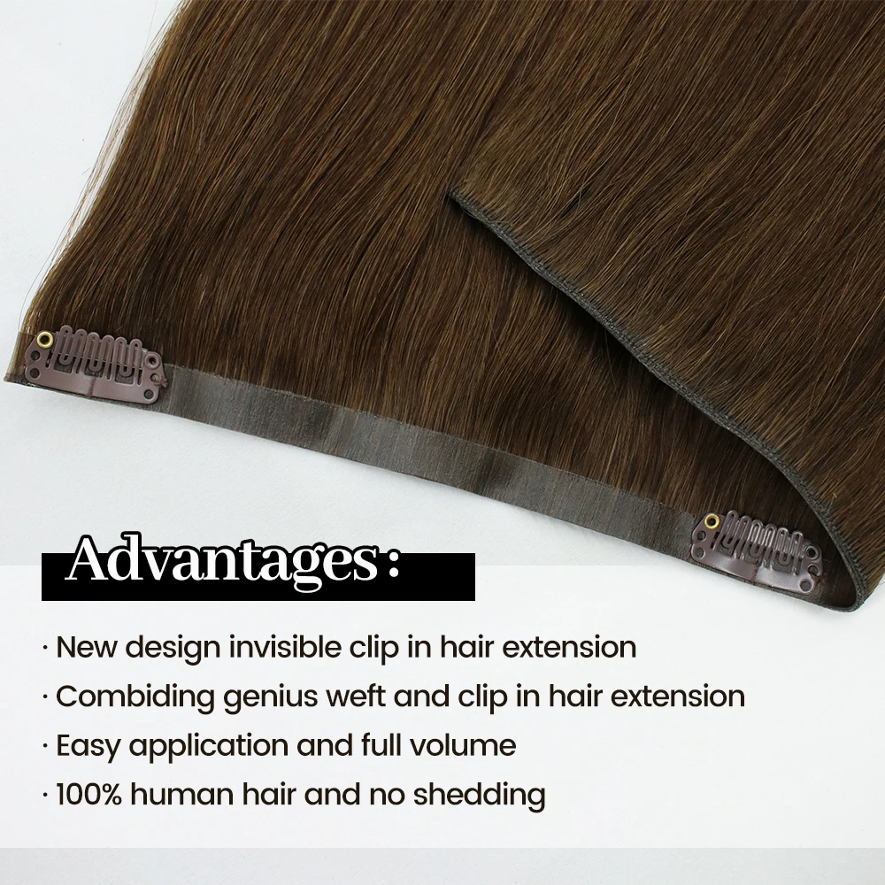 100% Human Hair Extension Clip In Virgin Seamless Hair Clip Ins Extensions Wholesale Clip In Hair Extension