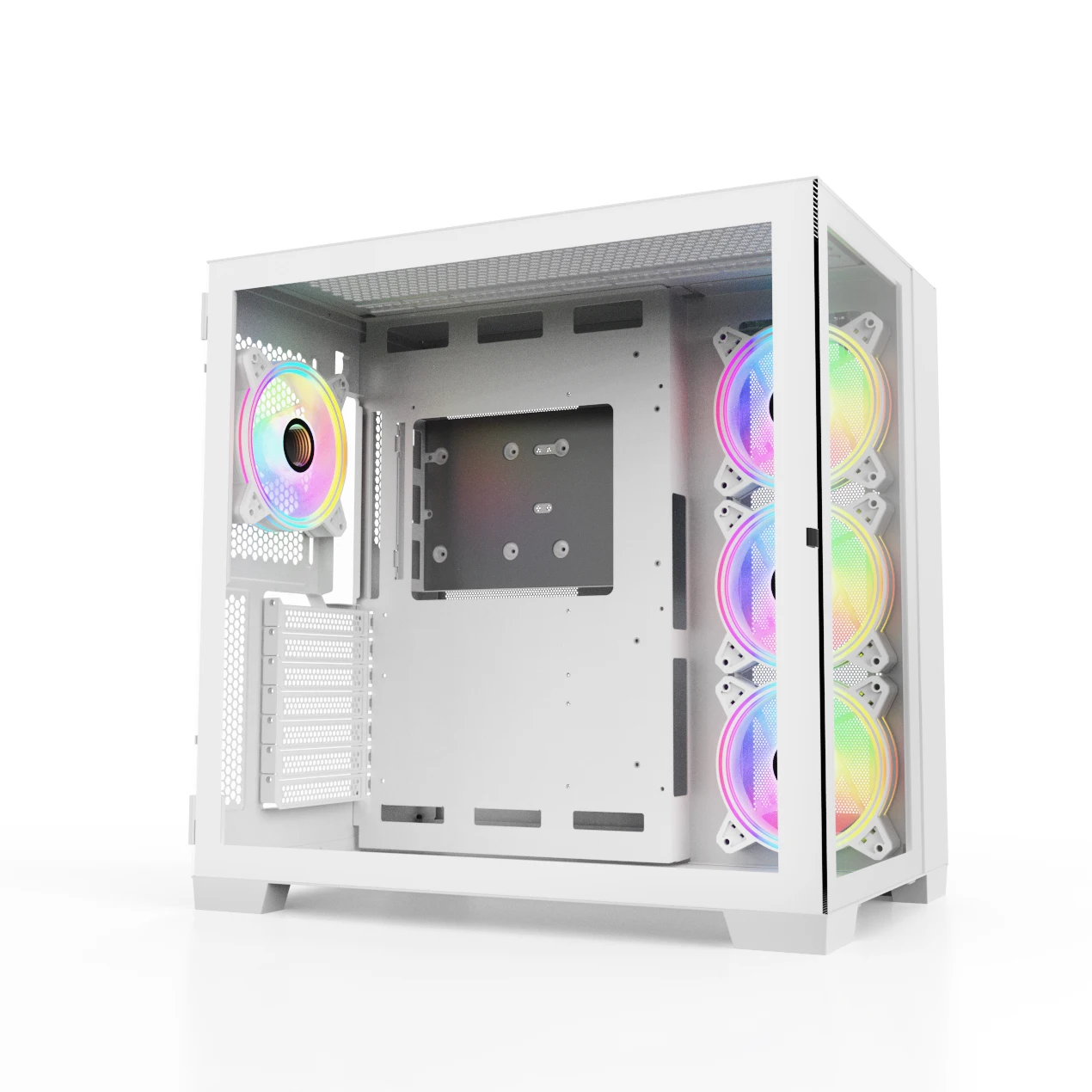 SAMA 360 мм радиатор корпус atx из закаленного стекла компьютер OEM двухсторонний стеклянный сетчатый ПК для