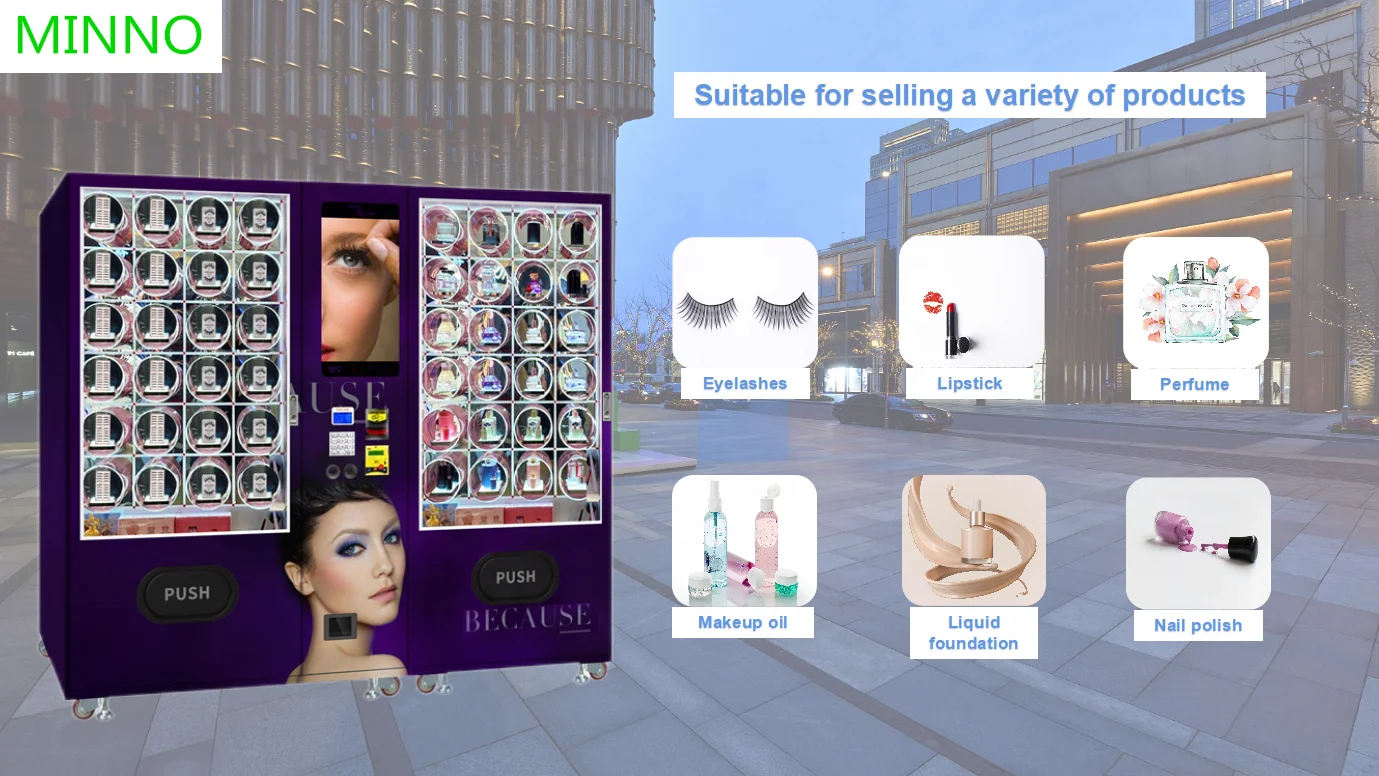 beauty vending machine with age verification cosmetic vending machine with big capacity