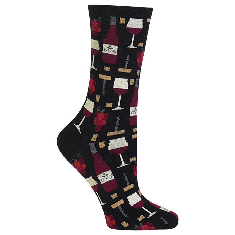 OEM Novelty Luxury Red Wine Socks for Women