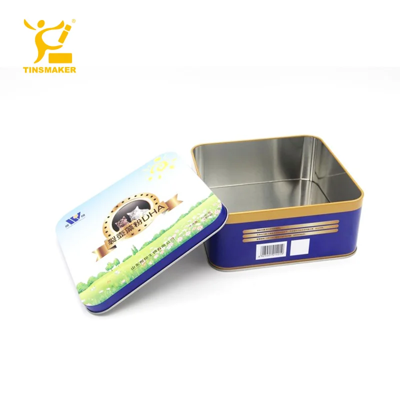 Factory Custom Tinplate Tea Canister Storage Luxury Tea Tin Can noble rectangular tea tin