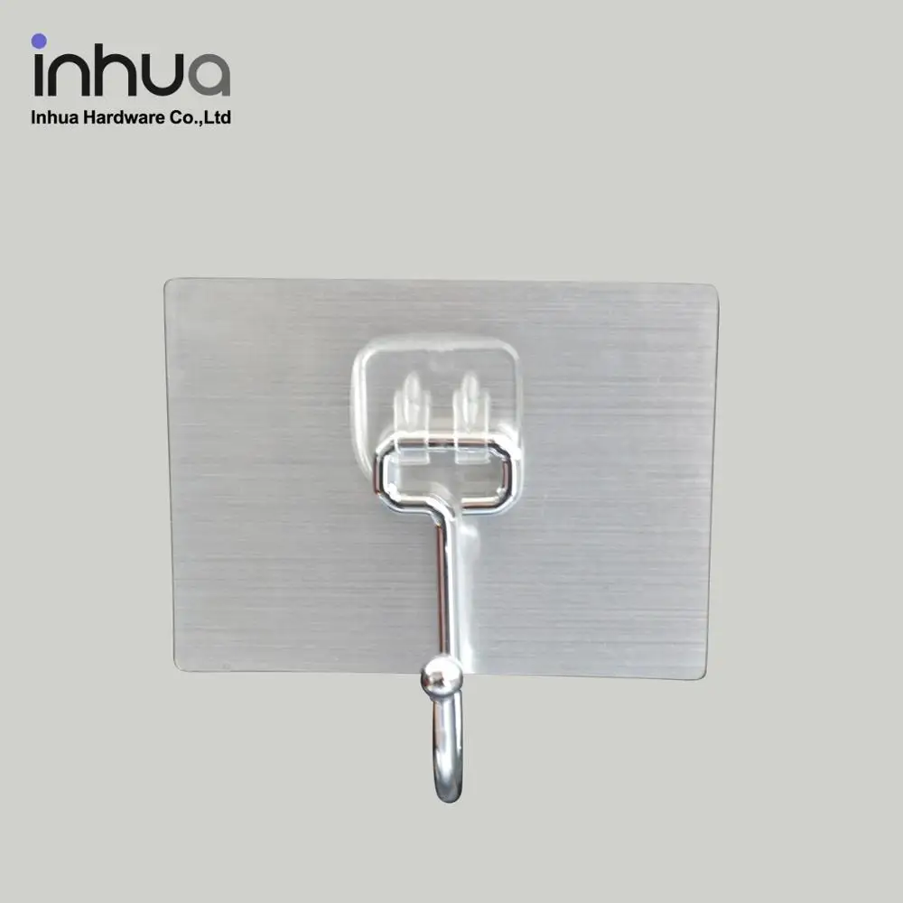 Non-perforated bathroom kitchen hook metal wall hook