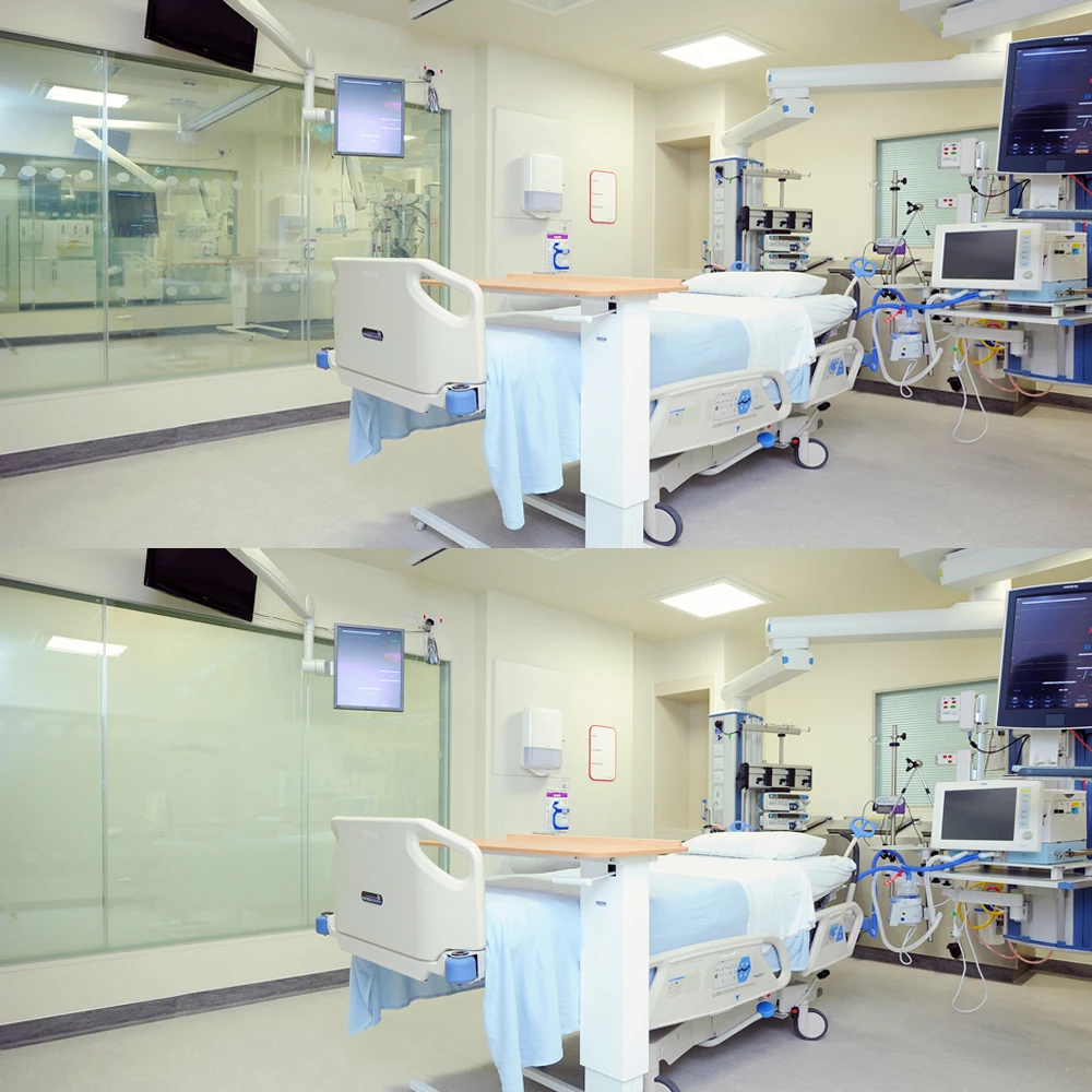 2021 New Arrival custom size pdlc Switchable smart film  glass for living room