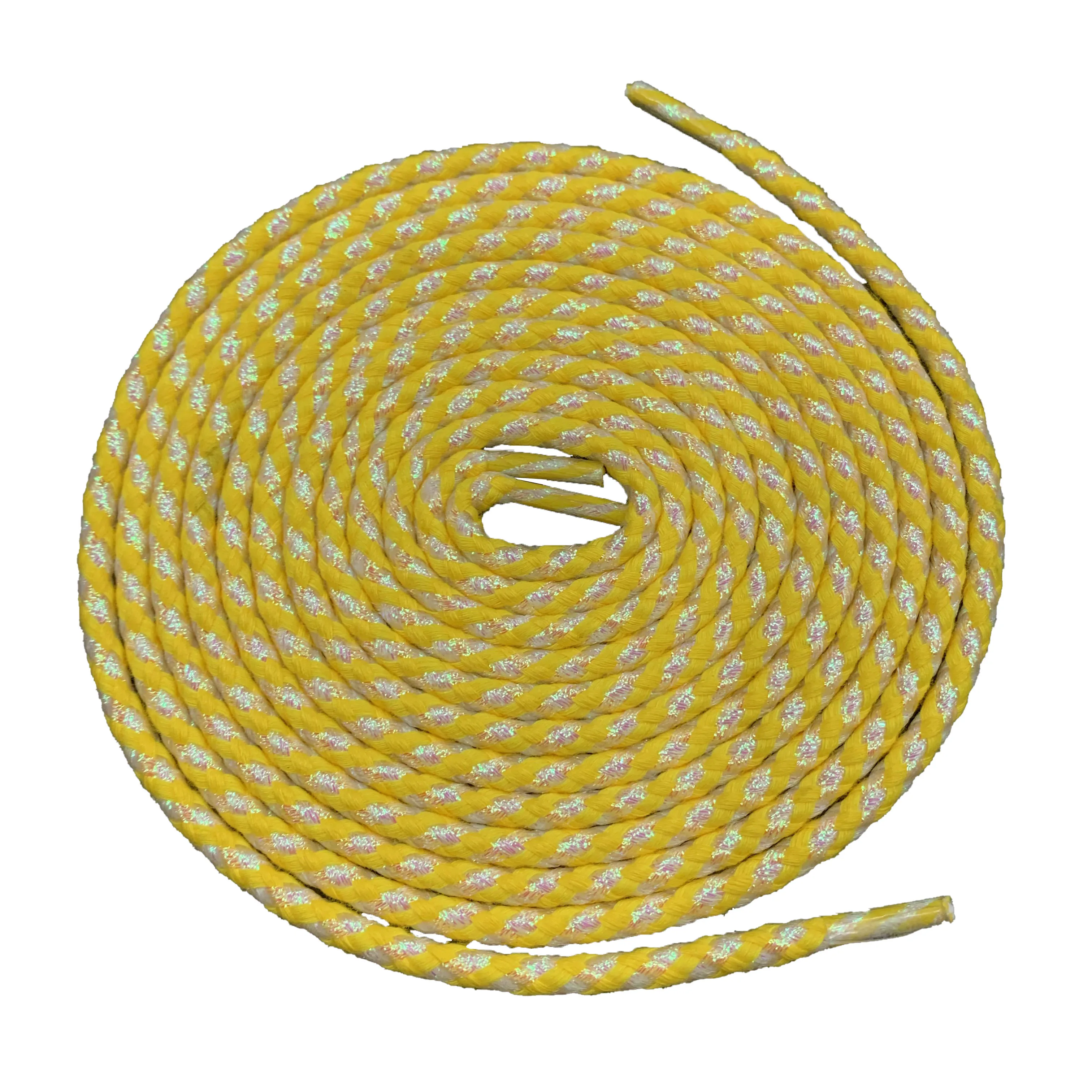 Sneaker Accessories Round Cotton Polyester Luminous Shoe laces Glitter Reflective Rope Shoelaces