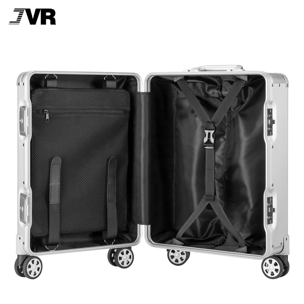 New Style 20 Inch TSA Fingerprint lock Suitcase Sets 100% Aluminum Alloy Luggage Carry-on Travel Luggage with USB charging port