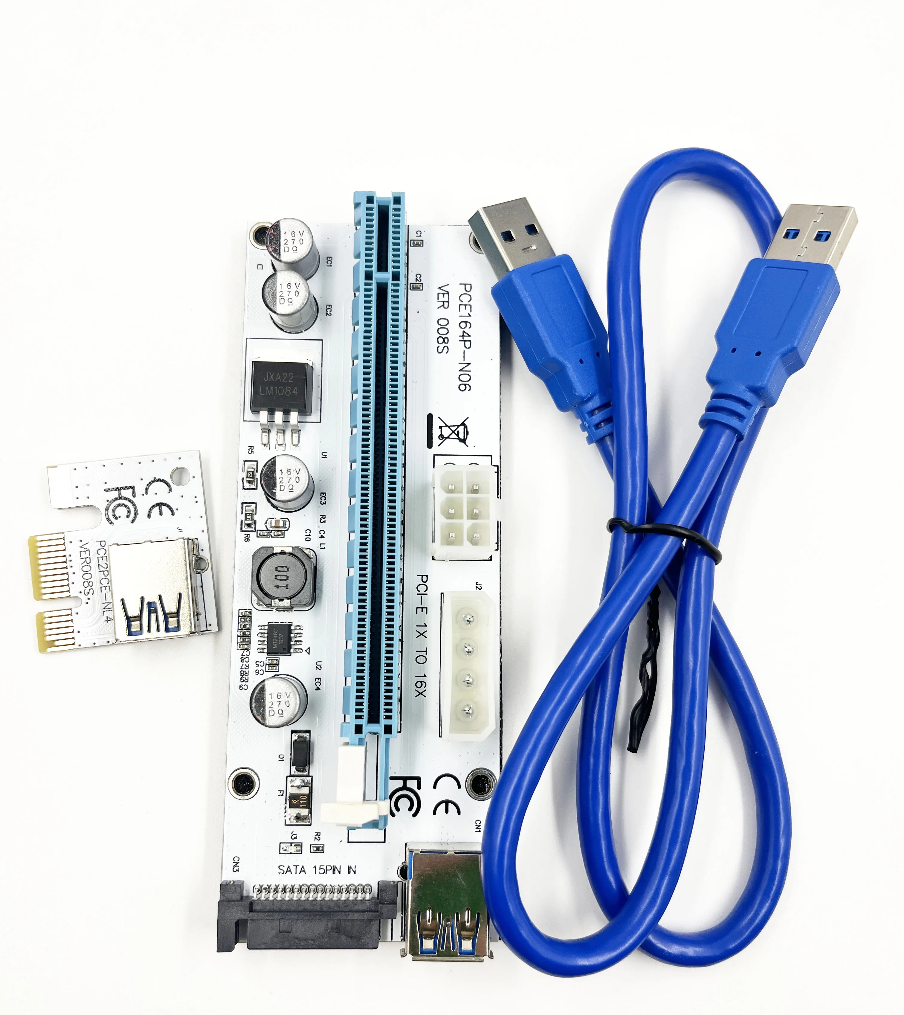 Высококачественная Райзер-карта Ver009 PCI-E 1X до 16X USB 3