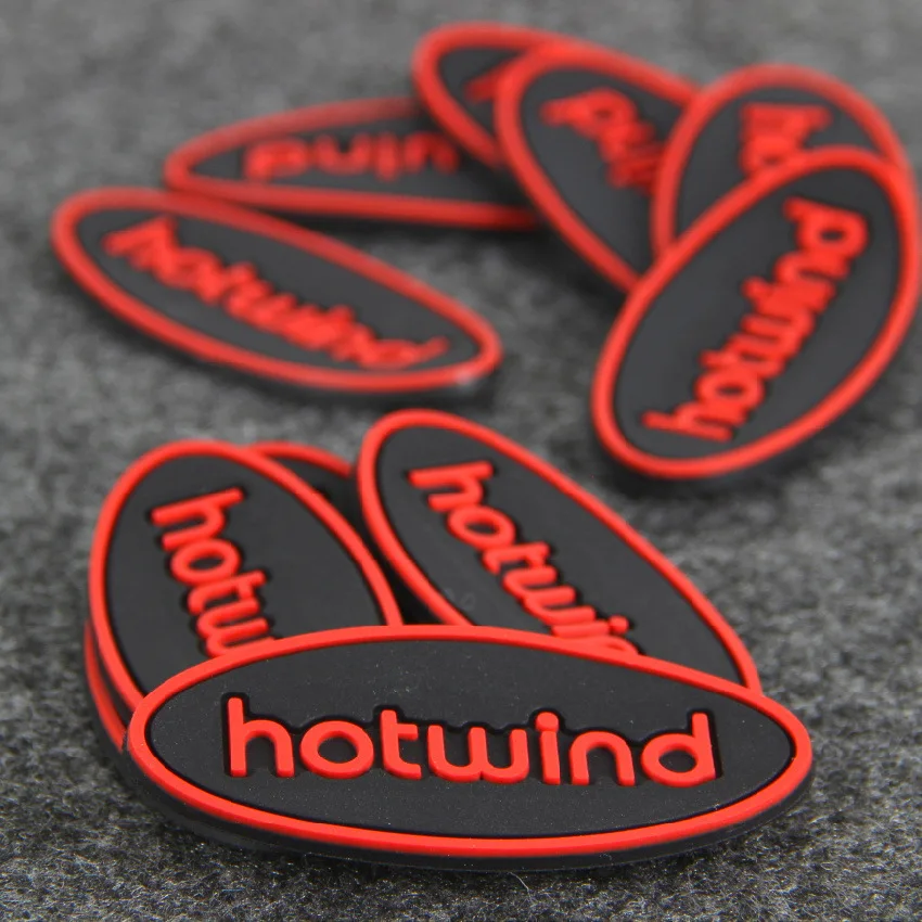 Sew on Embossed Custom Private Brand Name 3D Logo Garment Soft PVC Rubber Patch Labels for Clothing
