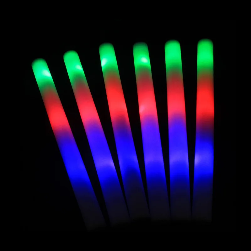 18 Inch 3 Modes LED Foam Sticks DJ Flashing Glow Stick For Concert Cheering Batons Party