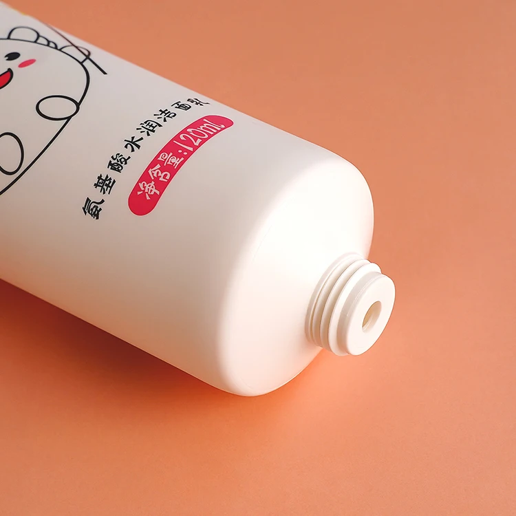 120ml Customized Printing Cosmetic Plastic Packaging Skincare Cream Container Hand Cream Packaging With Flip Top Cover