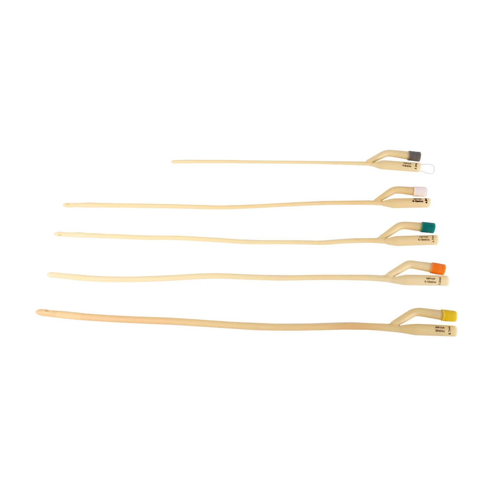 High-Quality Two-Way Latex Foley Catheter with Silicone Coating for Long-Term Use