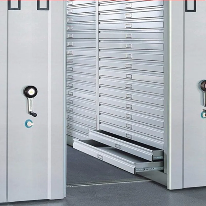 Hand-Operated Steel Mobile Shelving for Compact File Storage Dense Rack for School Office & Home Library Archives