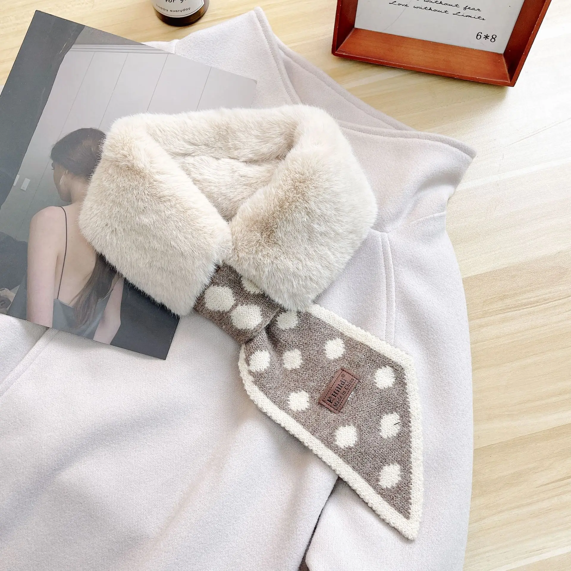 Новое поступление 2022, Модный женский зимний утолщенный плюшевый шарф с подогревом из искусственного кроличьего меха с модернизированным подогревом