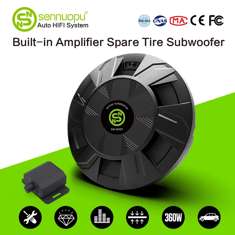Sennuopu Manufacturer Car 10 inch  Subwoofer build in car spare tire subwoofer Amplificado for car