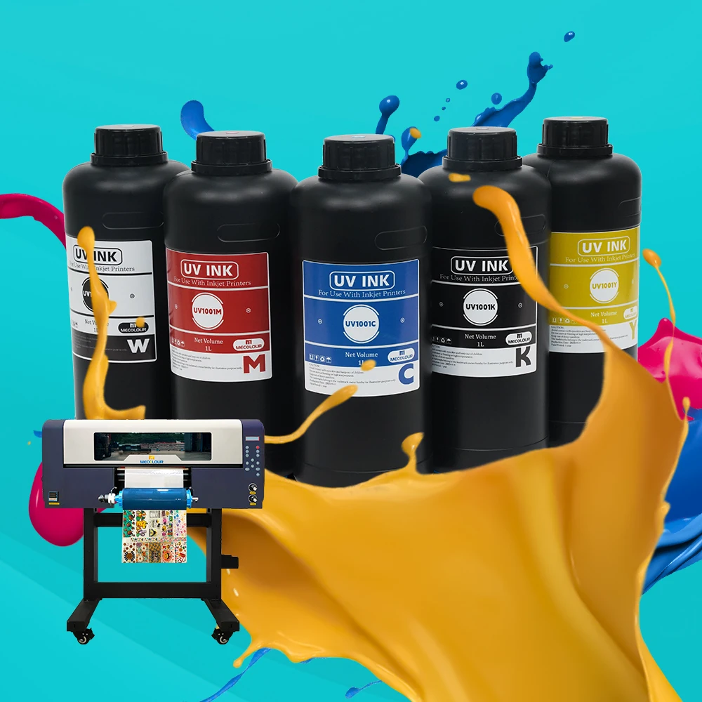 UV Pigment White Ink PET Film Fluorescent UV Printing L1805 I3200 4720 R2400 R2400 L1455 L1400 L1300