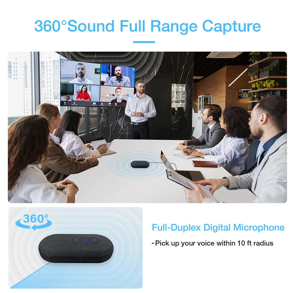 omnidirectional conference microphone and speakerphone usb conference speakerphone web conference microphone speaker