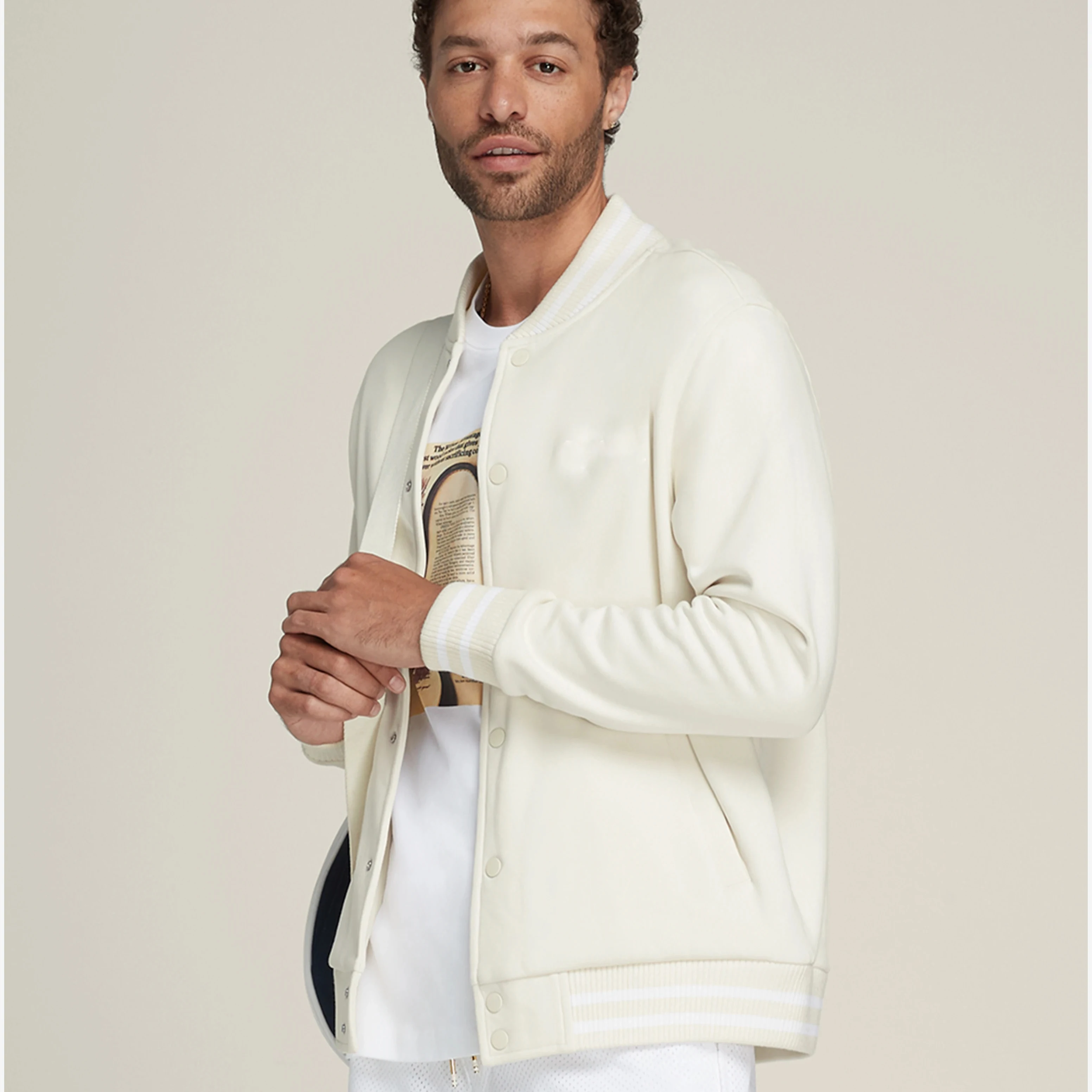 Faux leather Plus size Stone wash Basebball Oversized Genuine leather Side pockets Wholesale Puffy Sequin Bomber Jacket