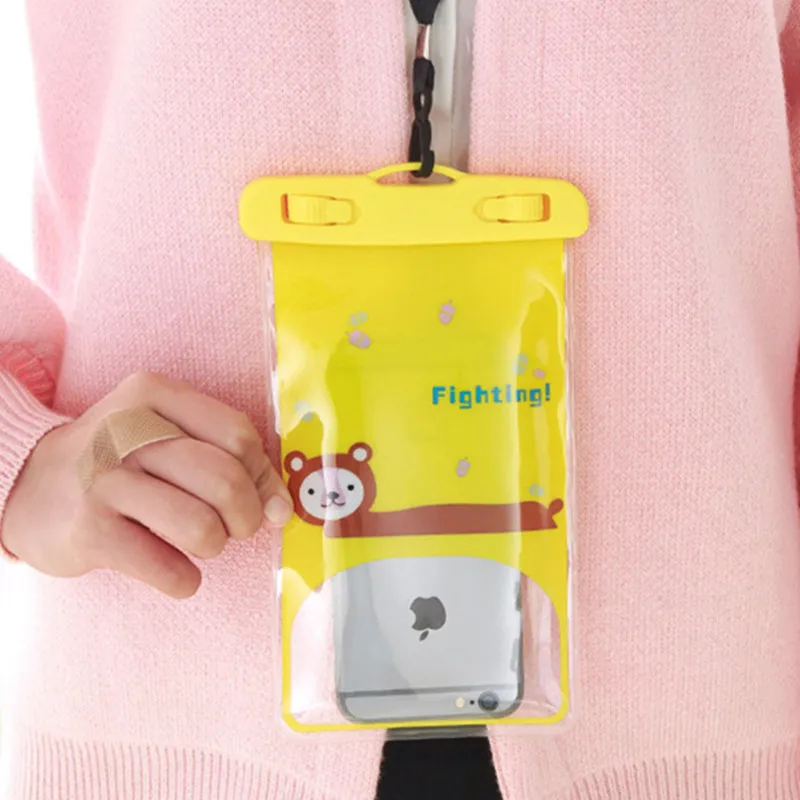 Universal Waterproof Phone Pouch Cellphone Dry Bag Case Underwater Phone Holder Protector PV Cover for Kayaking Beach fishing