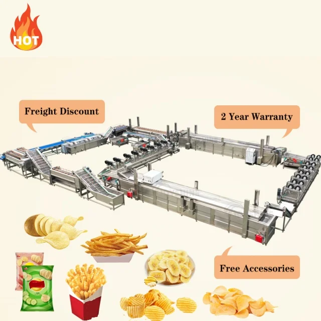 Joyshine Frozen Potato Crisp Making Machine Potato Planter Machine Price Potato Processing Machinery