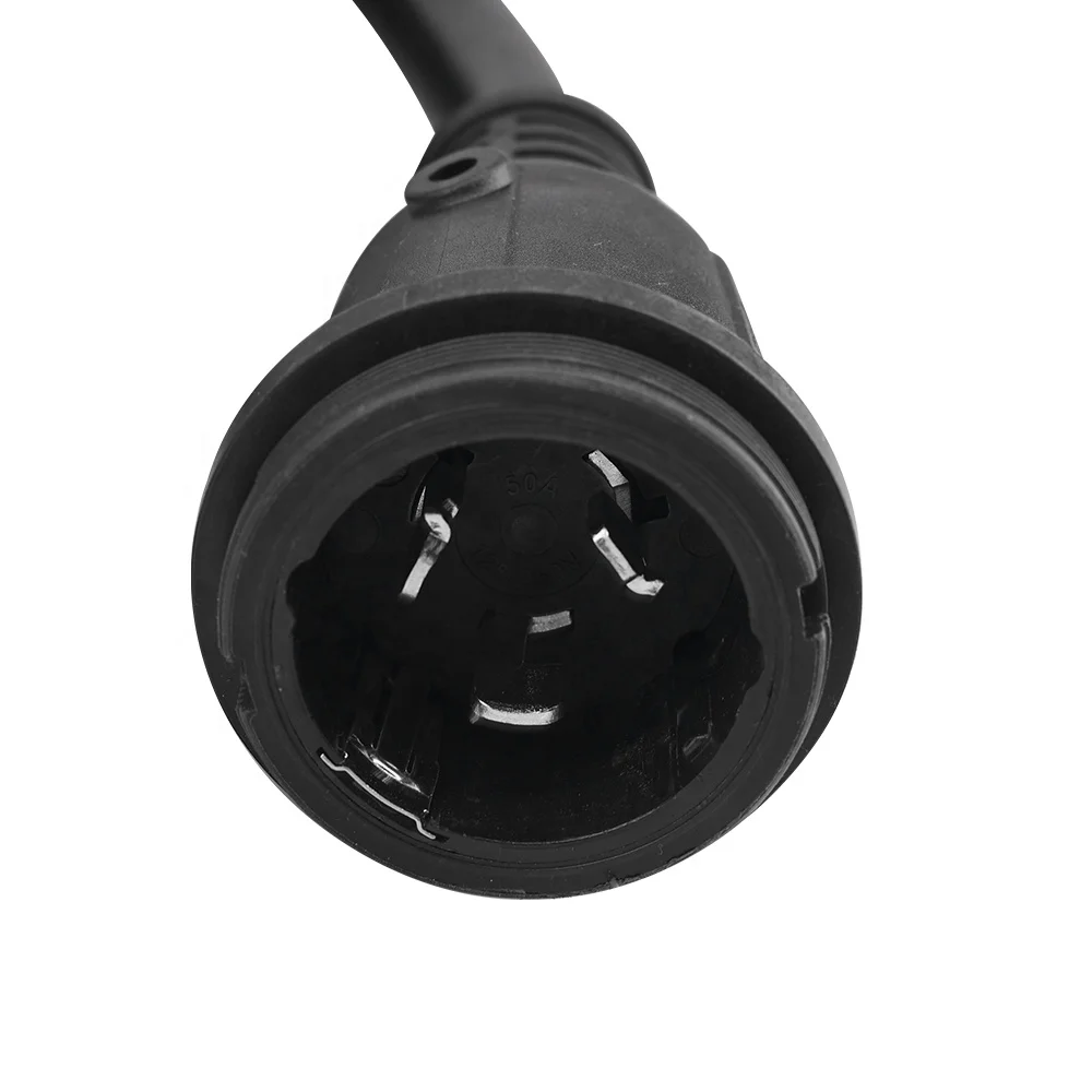 J571 25FT 50 AMP SS2-50P to SS2-50R  Marine Shore Power Extension Cord  125V/250V STW Cable Yellow