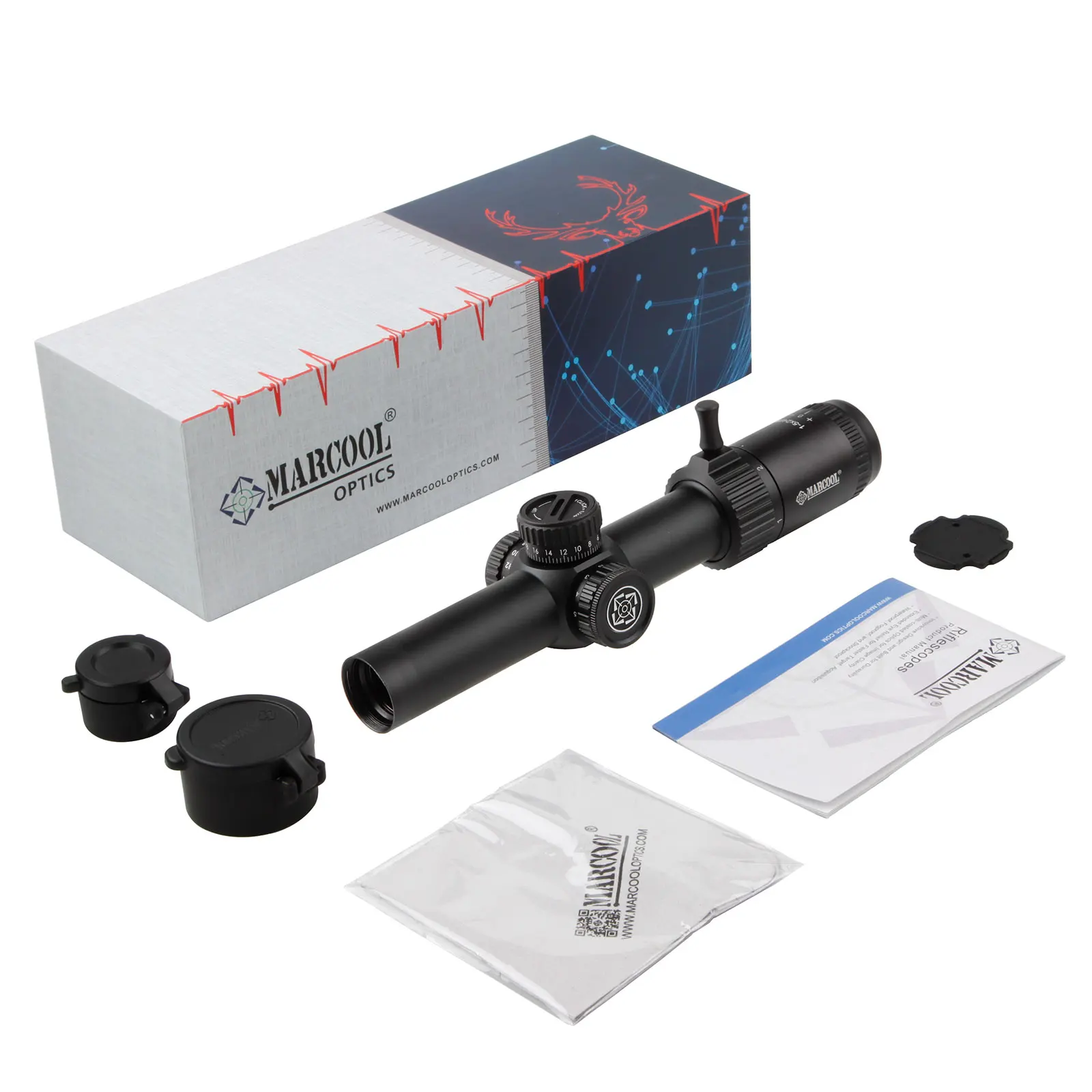 MARCOOL ALT 1-5x24 Lockable IR Scope Adjustable Magnification With Illuminated Reticle For Enhanced Accuracy In Low Light