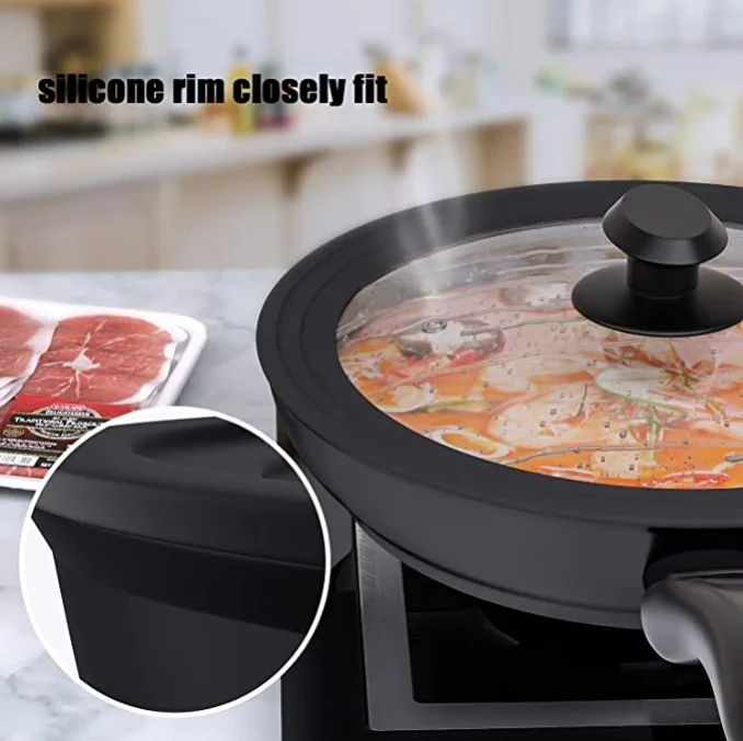 Non-Stick Frying Pans, Granite Frying Pans with Stone-Derived Coating, Aluminum Cooking Pan with Universal Li