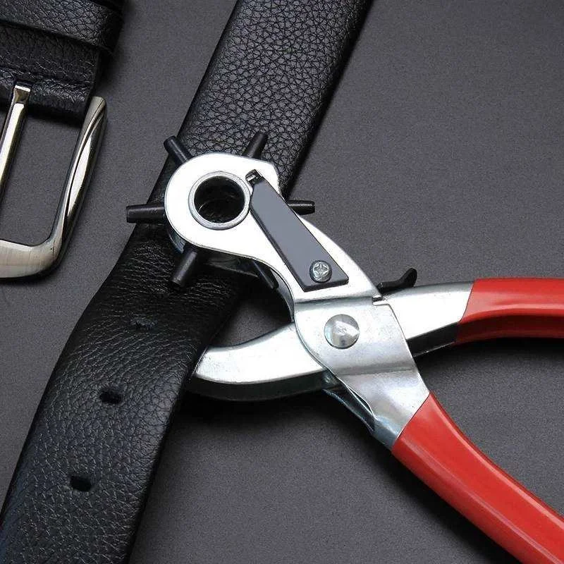 Leather Belt Hole Punch Plier, Revolve Sewing Machine Bag Setter Tool, Eyelet Puncher, Watchband Strap Household Leathercraft