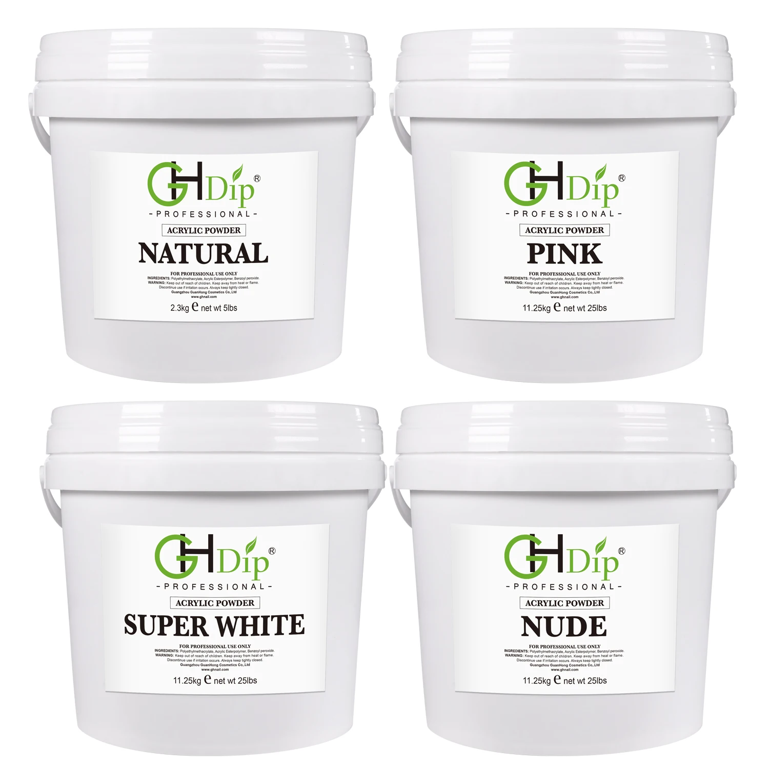 Factory Wholesale 36 Colors in Stock 25lbs Nail Natural White Pink Clear Acrylic Powder Bulk