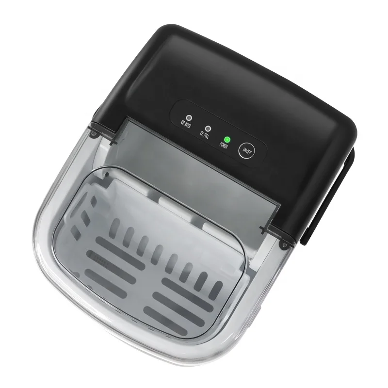9 Ice Cubes Ready in 6 Mins Portable Handle Desktop Home Ice Maker Machine with Ice Scoop and Basket