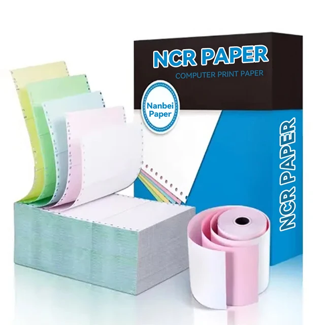 Nanbei NCR Papel autocopiativo синее изображение 100% целлюлозы безуглеродная бумага 9 5x11 дюймов