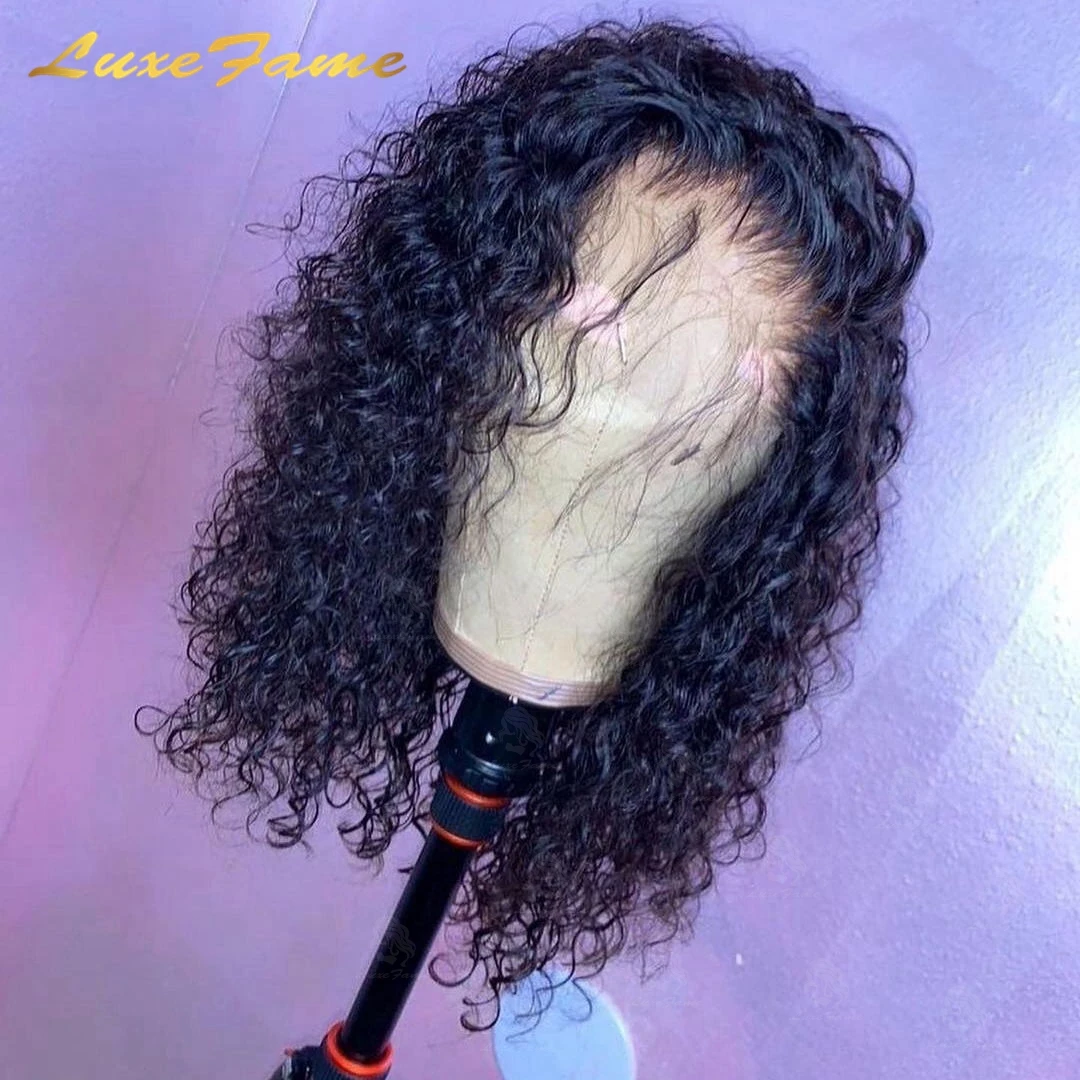 Top Quality Deep Wave Lace Front Wig 30 Inch,Braid Fine Wig Lace,Yaki Lace Ponytail Wig With Bangs
