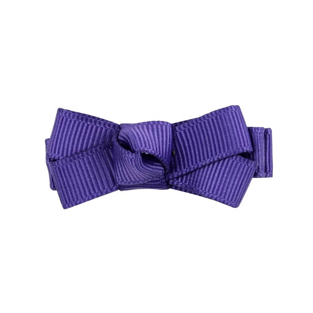 E-Magic hot sale baby girls hair bow with clip 2 inch snap soft fabric baby hair clip handmade mini ribbon bow for Infant