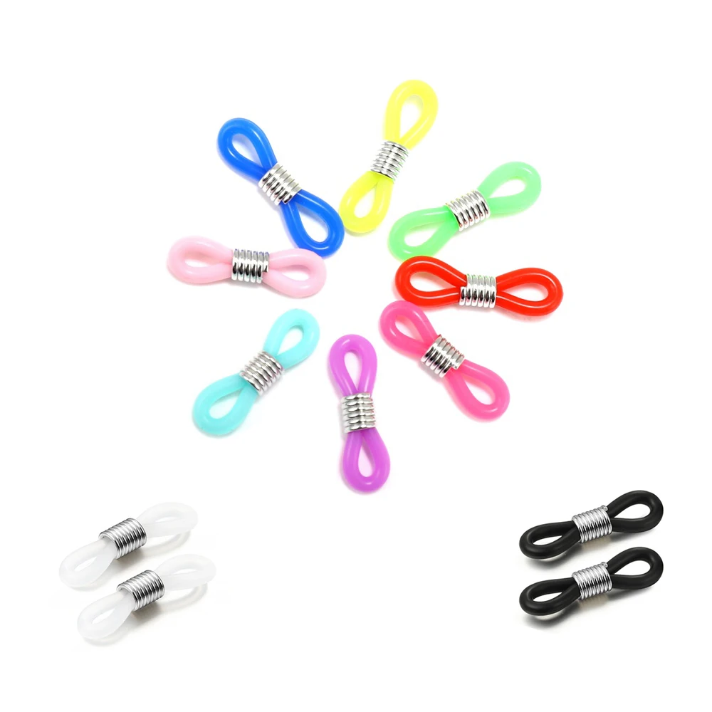 
50pcs Ear Hook Eyeglasses Spectacles Chain Glasses Ring Glasses Retainer Ends Rope Sunglasses Cord Holder Strap Loop Connector 