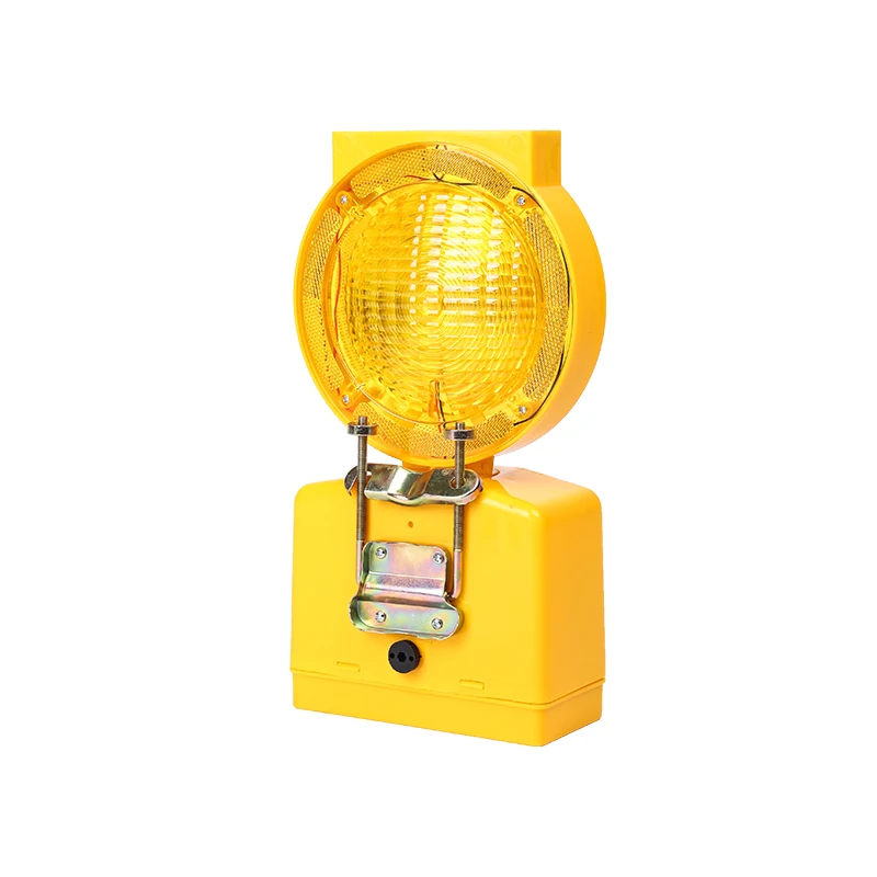 Road Safety  Solar Yellow Panel LED Barricade Traffic Flashing Warning Lamp Light